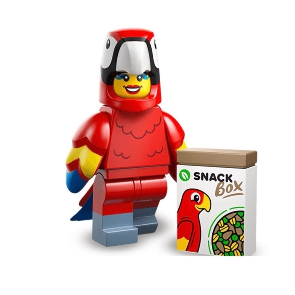 Lego animal series 28 new Colorful Parrot Costume Minifigure bird figure